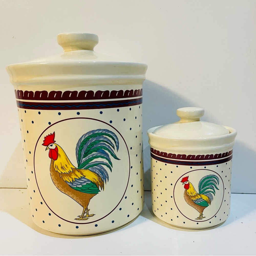 Rooster Ceramic Canister Set